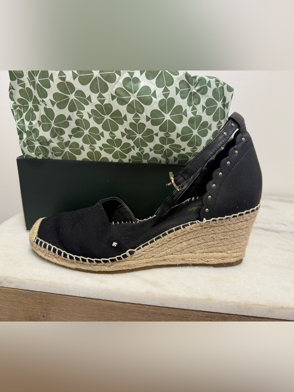 Kate Spade Black Espadrille